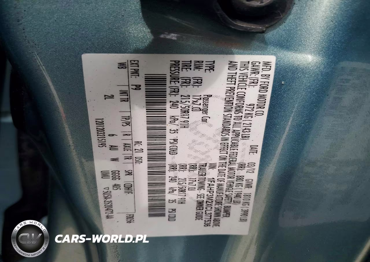 2012 Ford Focus Sel VIN:1FAHP3M2XCL377536 - 12