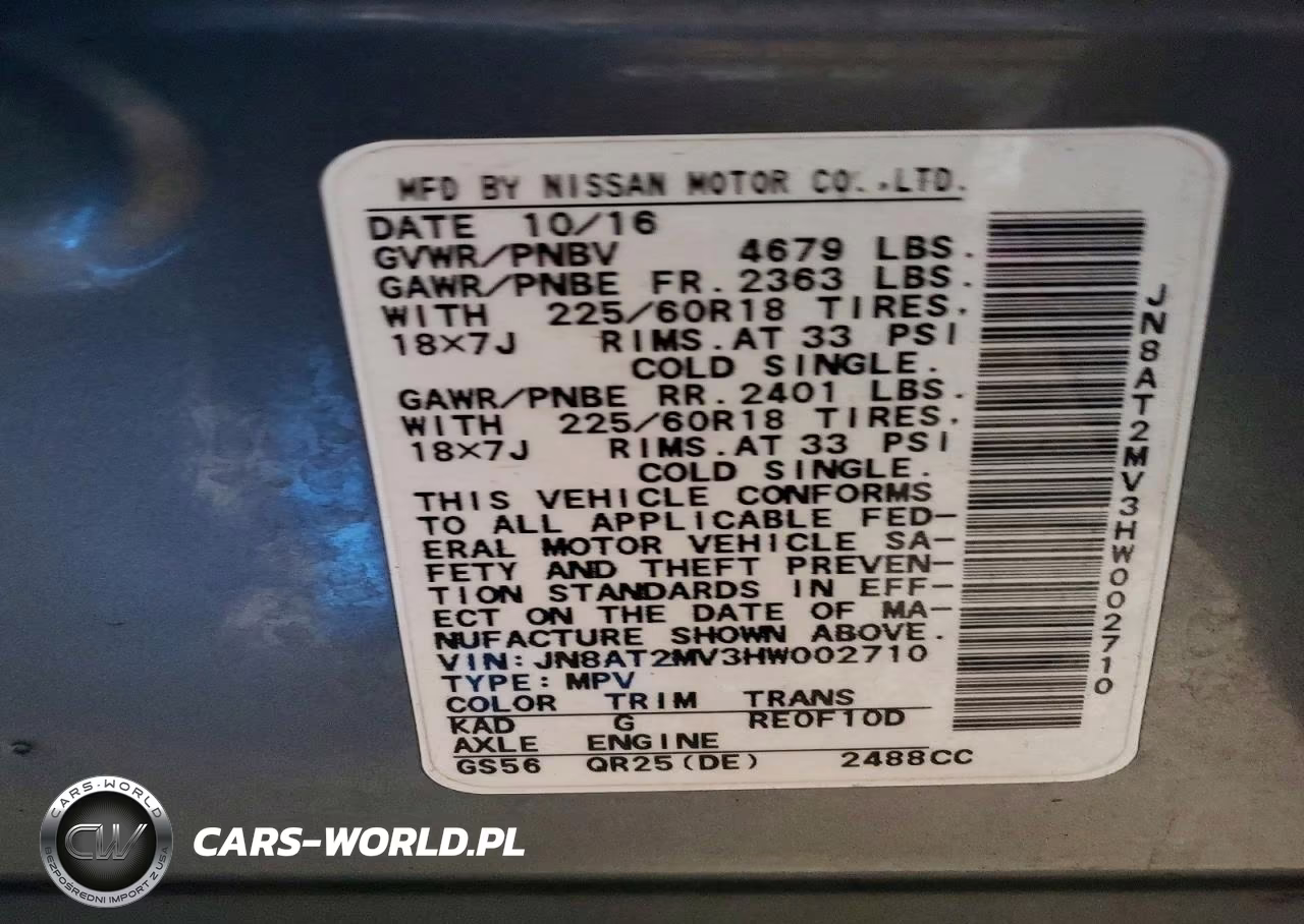2017 Nissan Rogue Sl VIN:JN8AT2MV3HW002710 - 12