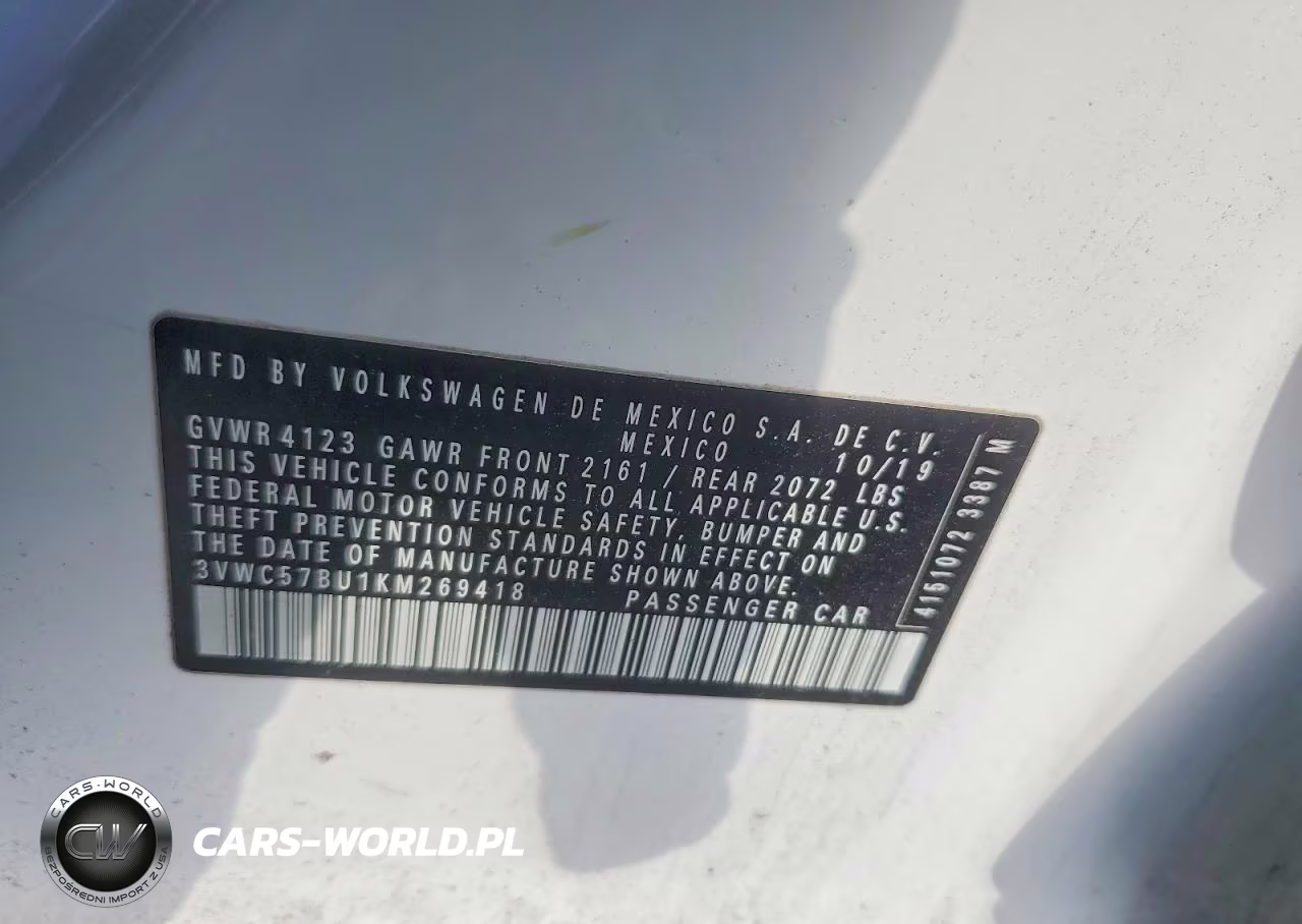 2019 Volkswagen Jetta S VIN:3VWC57BU1KM269418 - 12