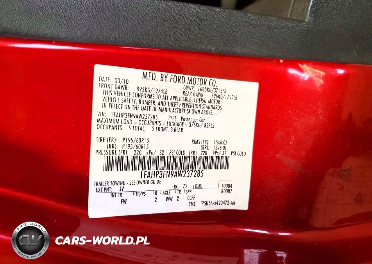 2010 Ford Focus Se VIN:1FAHP3FN9AW237285 - 12