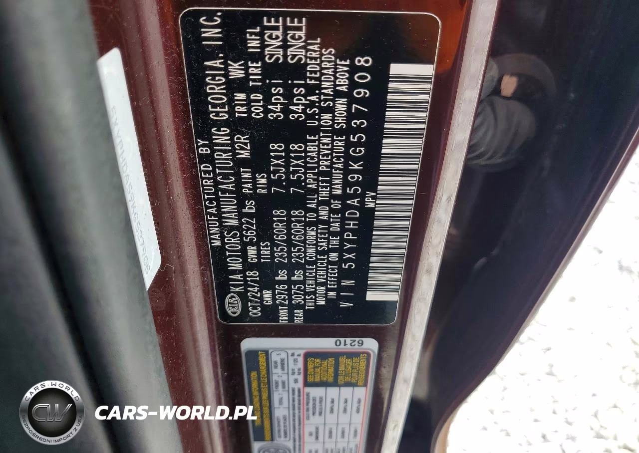 2019 Kia Sorento Ex V6 VIN:5XYPHDA59KG537908 - 13