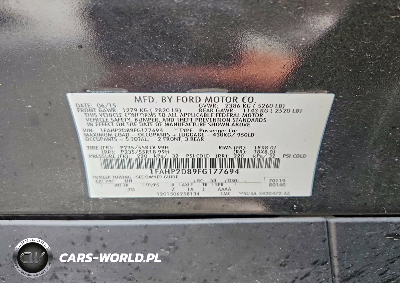 2015 Ford Taurus Se VIN:1FAHP2D89FG177694 - 12