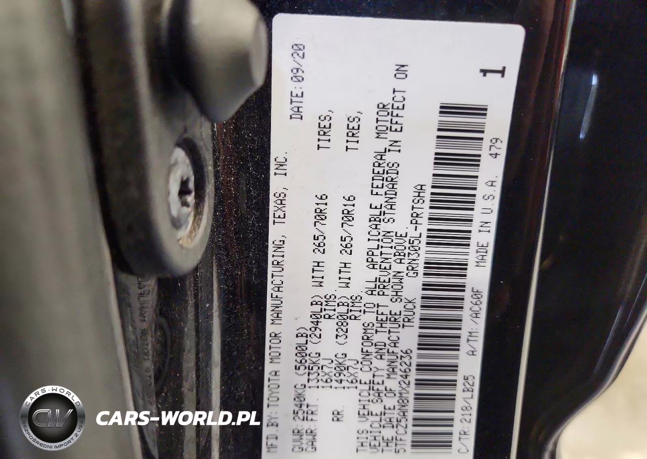 2021 Toyota Tacoma Trd Pro VIN:5TFCZ5AN8MX246236 - 12