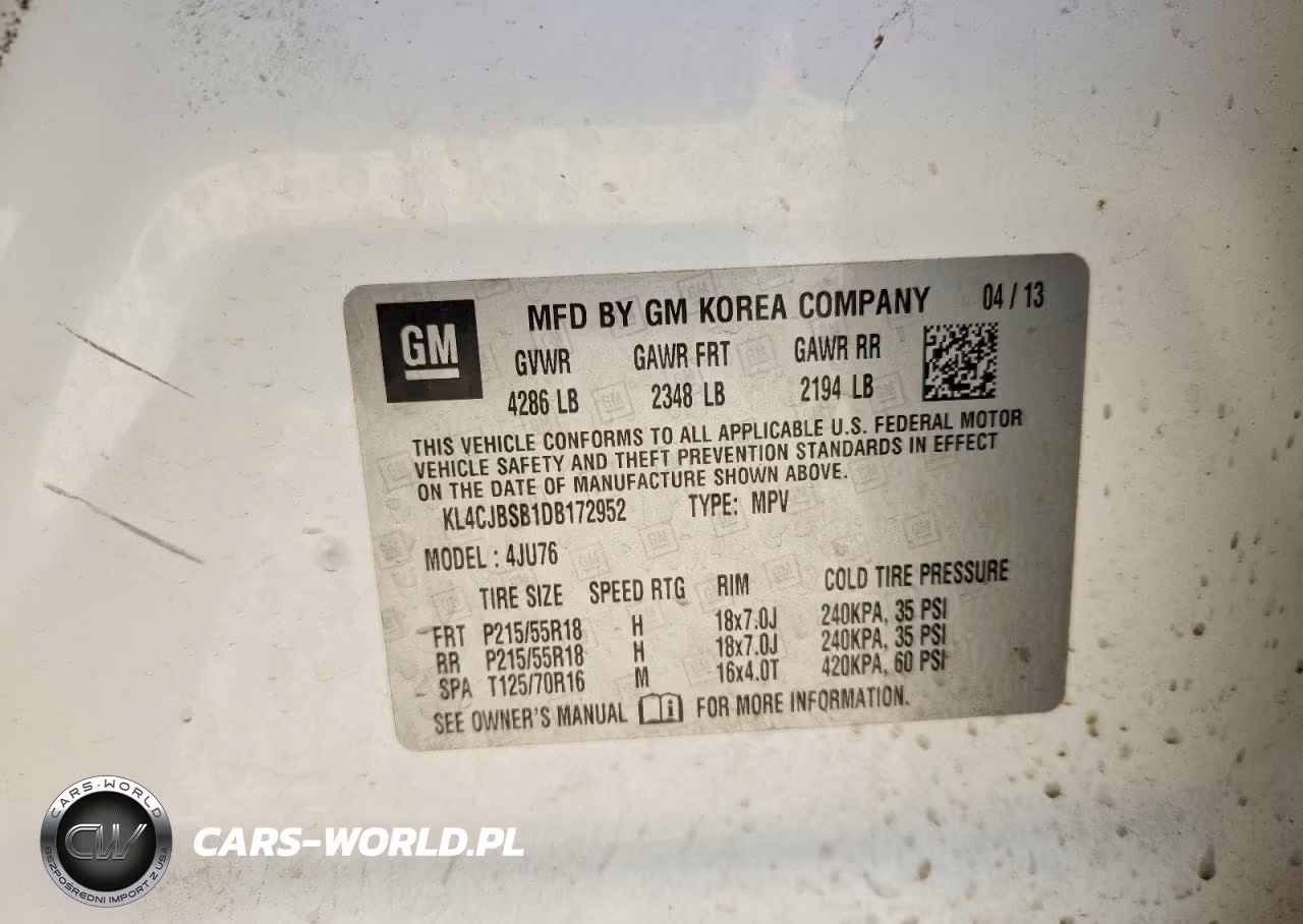 2013 Buick Encore Convenience VIN:KL4CJBSB1DB172952 - 12