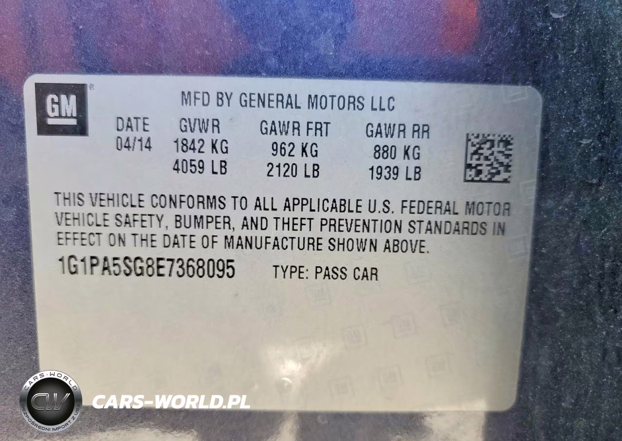 2014 Chevrolet Cruze Ls VIN:1G1PA5SG8E7368095 - 12