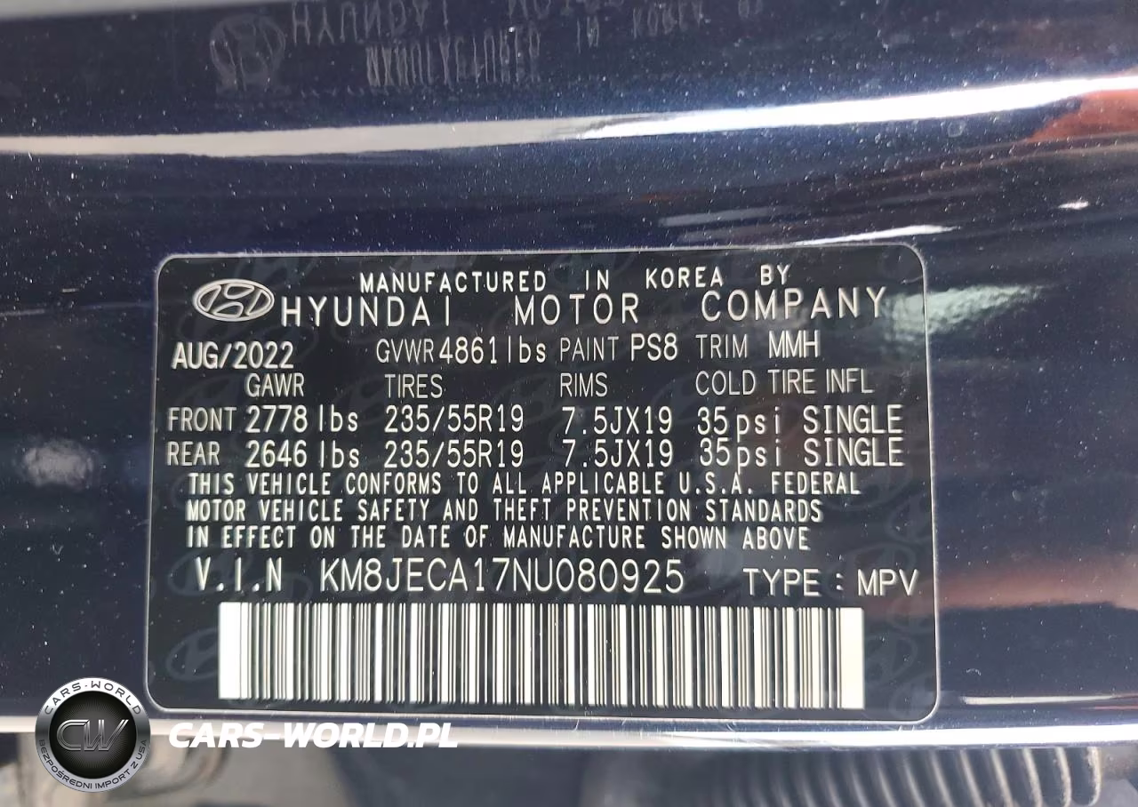2022 Hyundai Tucson Limited VIN:KM8JECA17NU080925 - 13