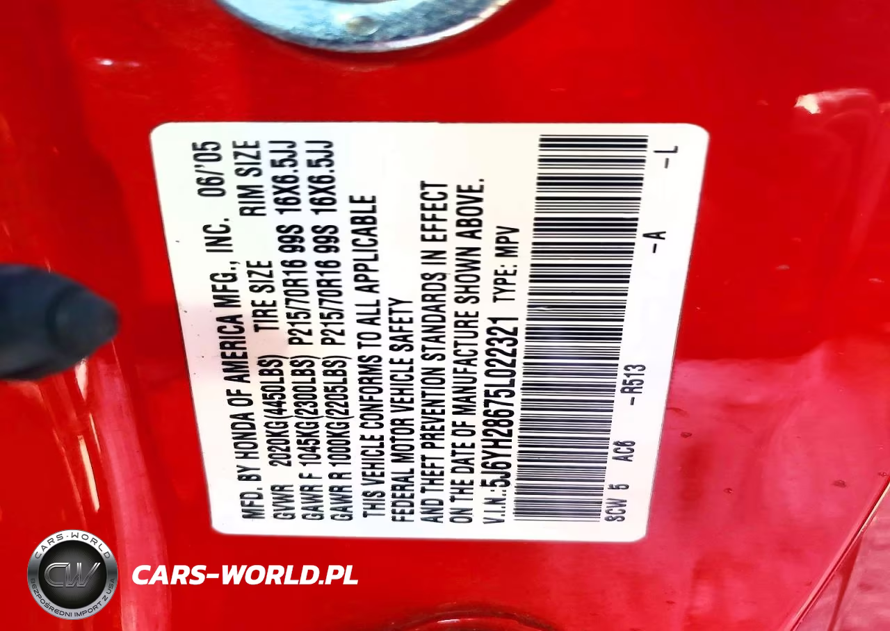 2005 Honda Element Ex VIN:5J6YH28675L022321 - 13