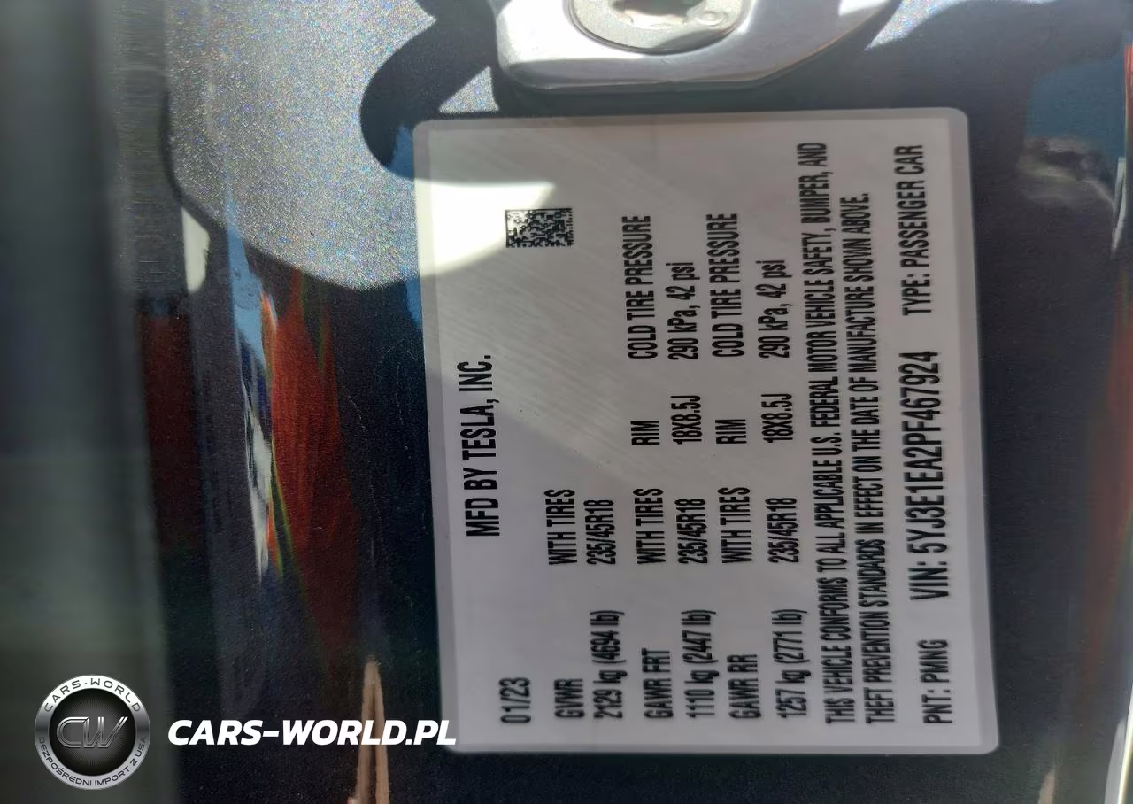 2023 Tesla Model 3 VIN:5YJ3E1EA2PF467924 - 12
