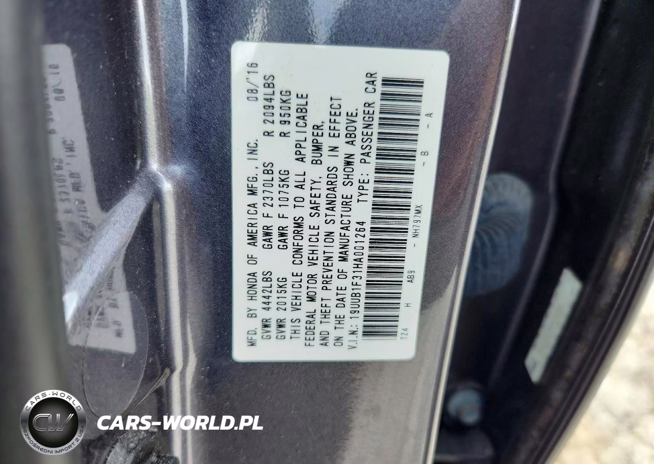 2017 Acura Tlx VIN:19UUB1F31HA001264 - 12