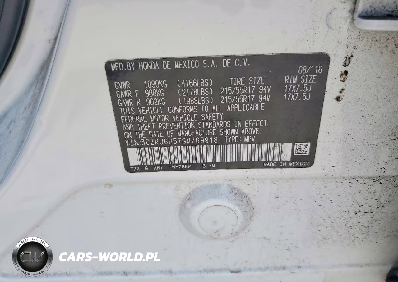 2016 Honda Hr-V Ex VIN:3CZRU6H57GM769918 - 13