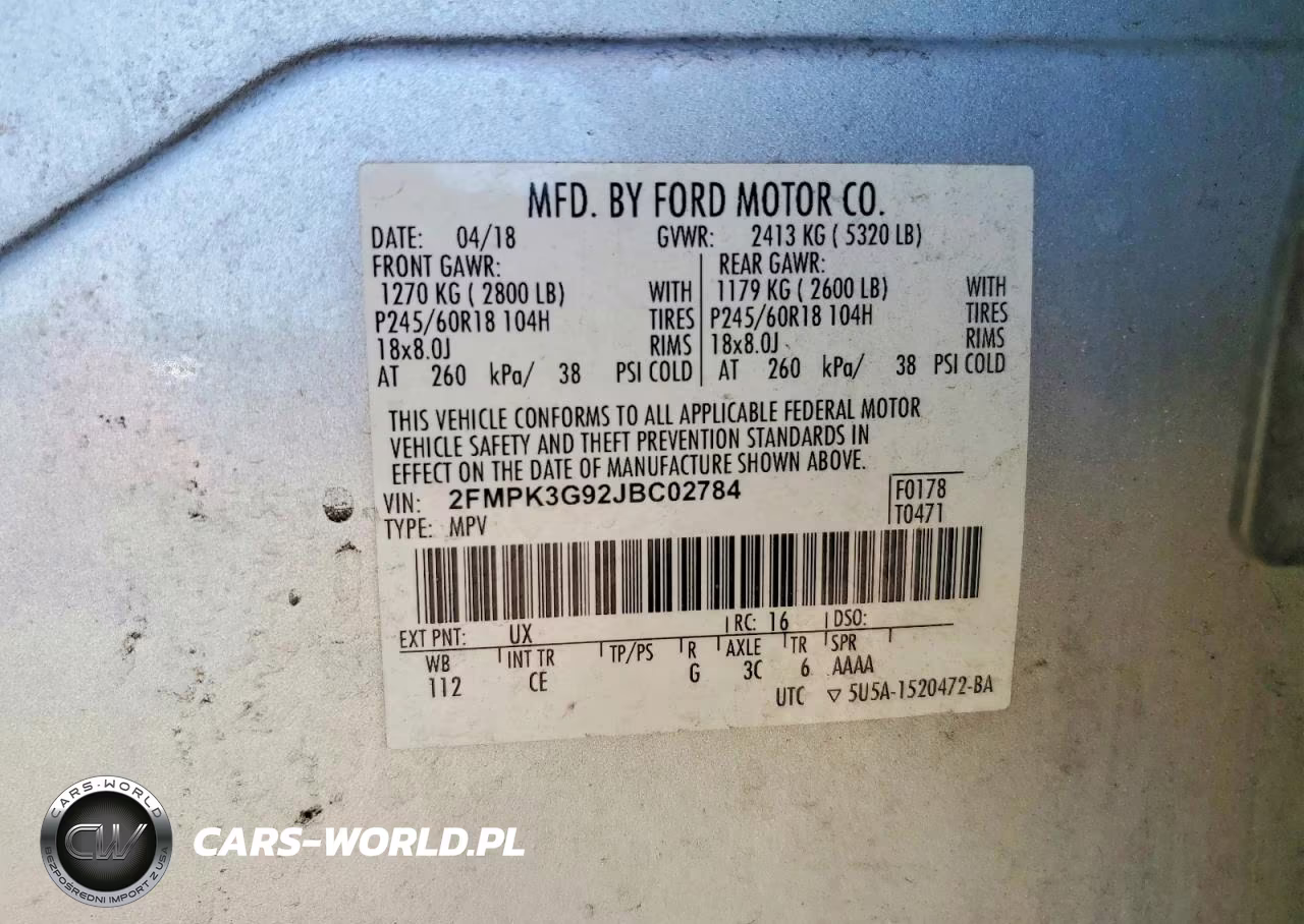 2018 Ford Edge Se VIN:2FMPK3G92JBC02784 - 14