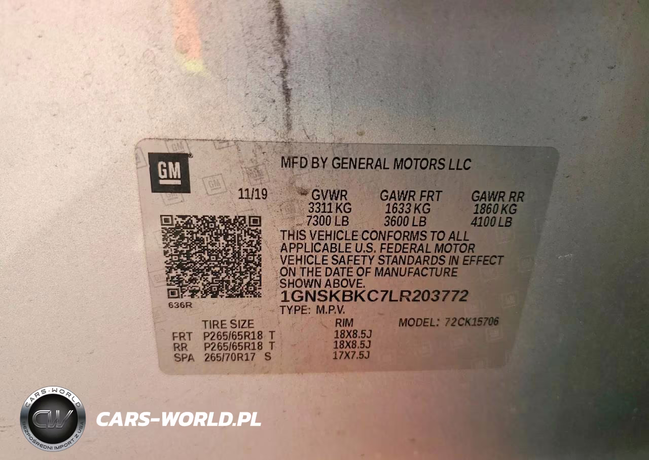 2020 Chevrolet Tahoe K1500 Lt VIN:1GNSKBKC7LR203772 - 14
