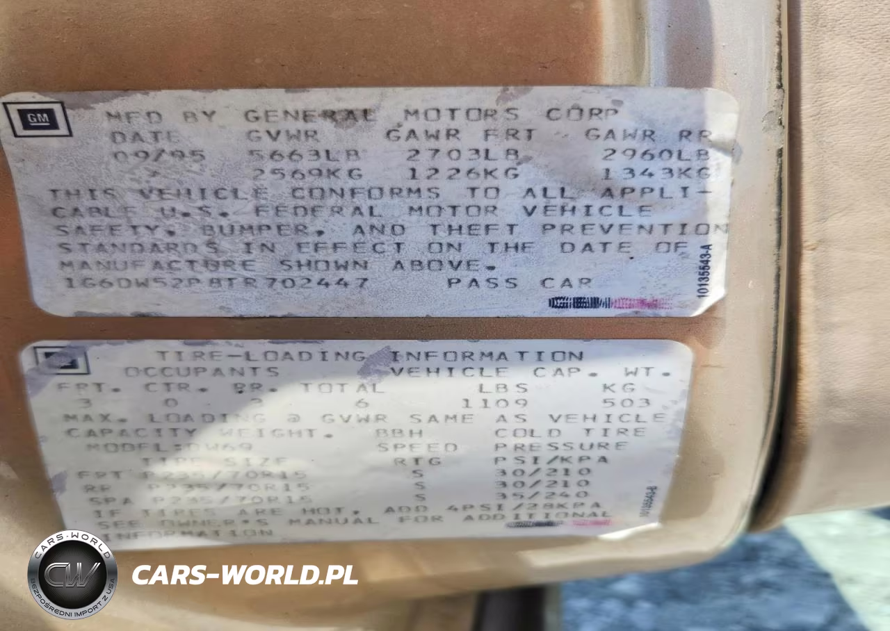 1996 Cadillac Fleetwood Base VIN:1G6DW52P8TR702447 - 13