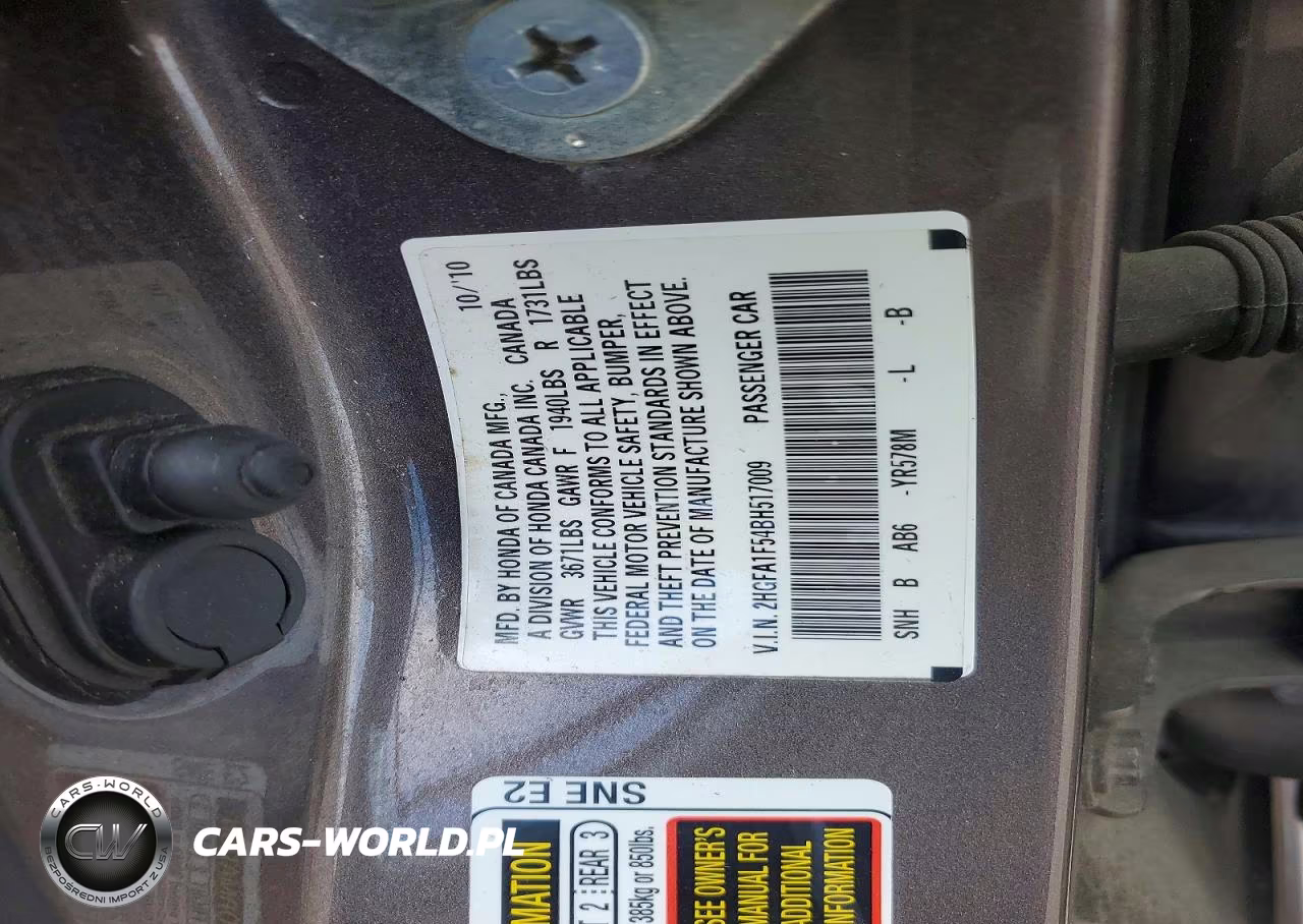2011 Honda Civic Lx VIN:2HGFA1F54BH517009 - 12