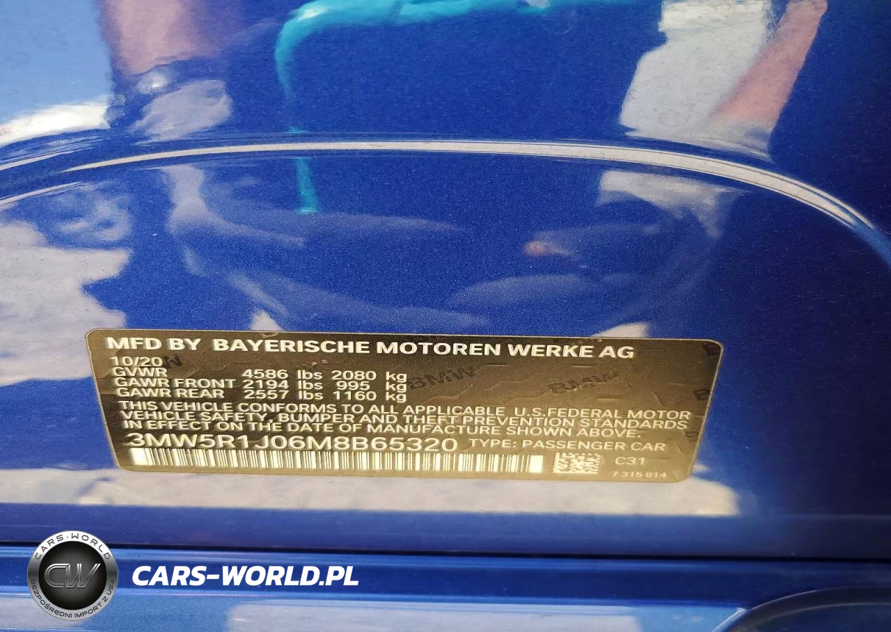 2021 BMW 330I VIN:3MW5R1J06M8B65320 - 13