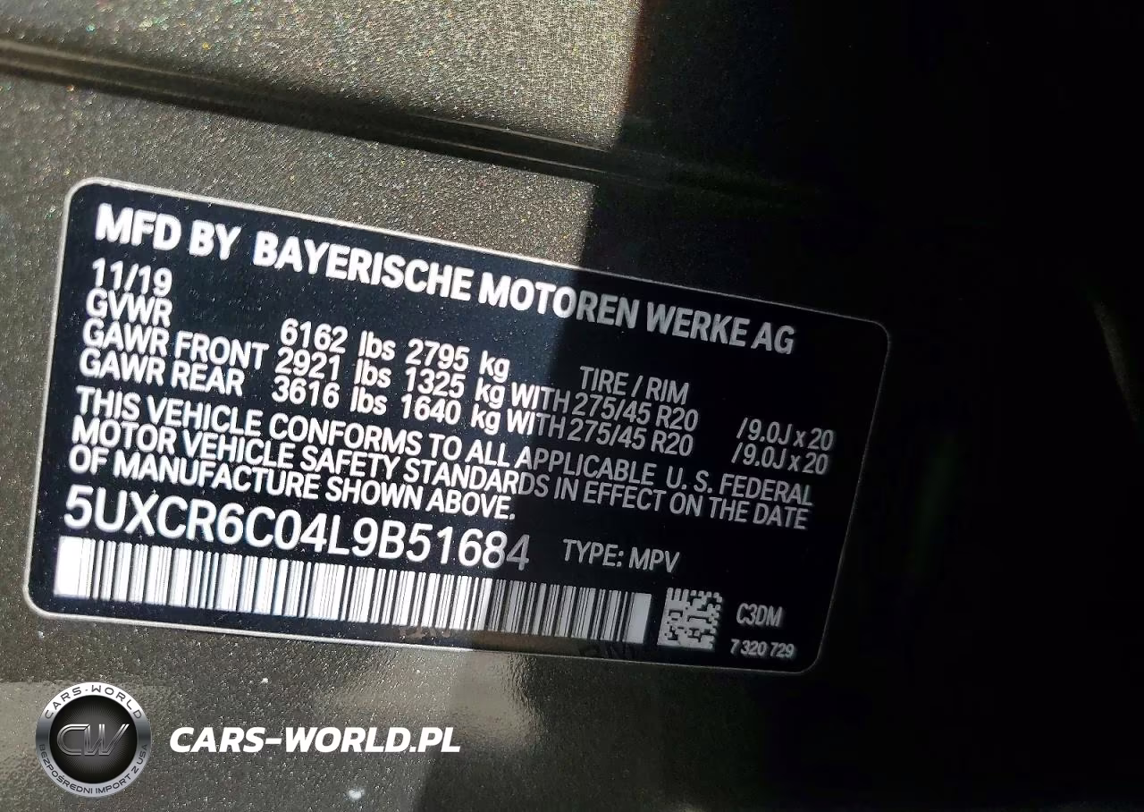 2020 BMW X5 xDrive40I VIN:5UXCR6C04L9B51684 - 13