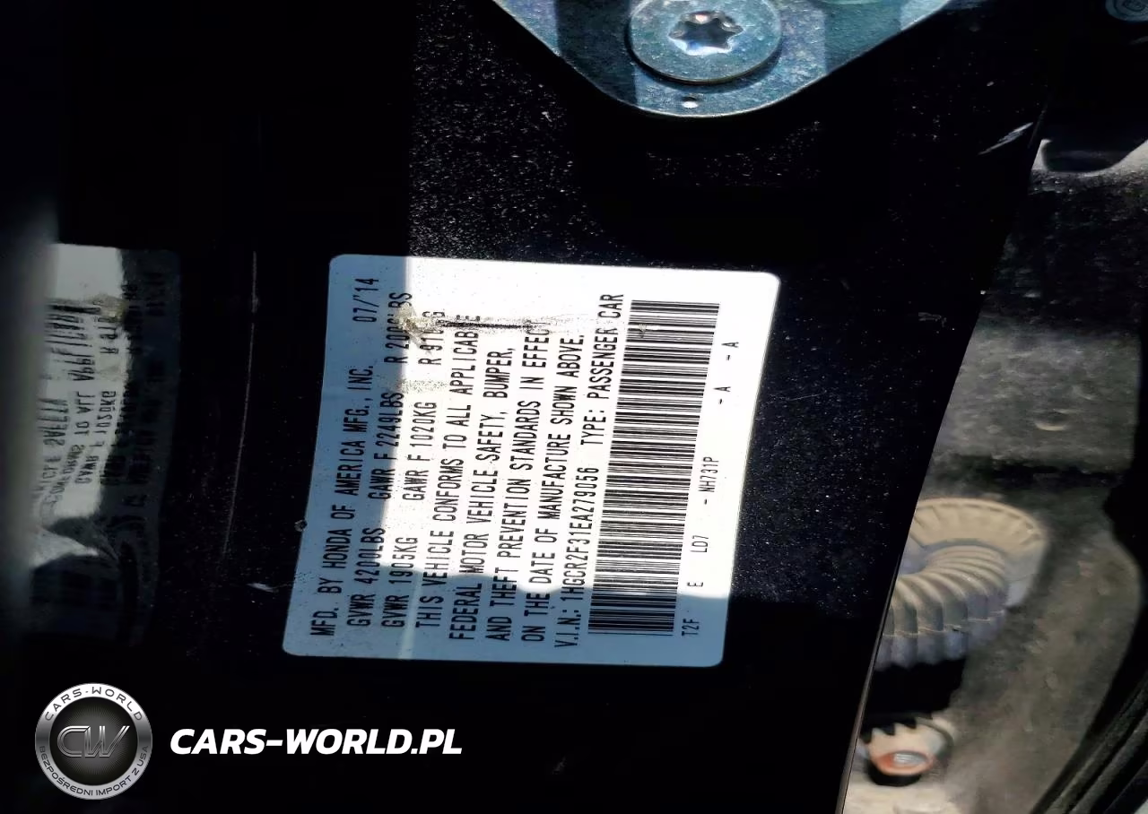 2014 Honda Accord Lx VIN:1HGCR2F31EA279056 - 12
