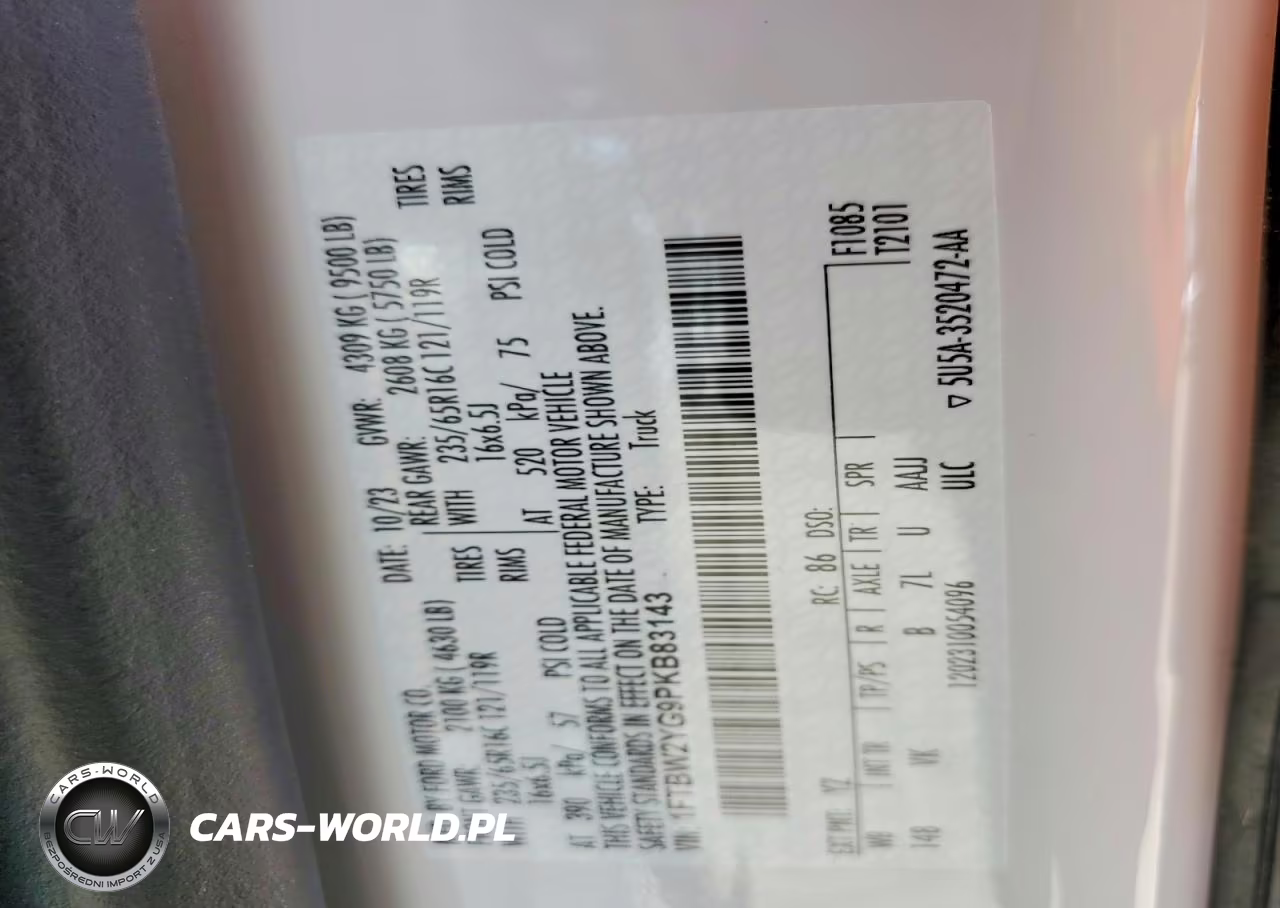 2023 Ford Transit 350 Delivery Van VIN:1FTBW2YG9PKB83143 - 12