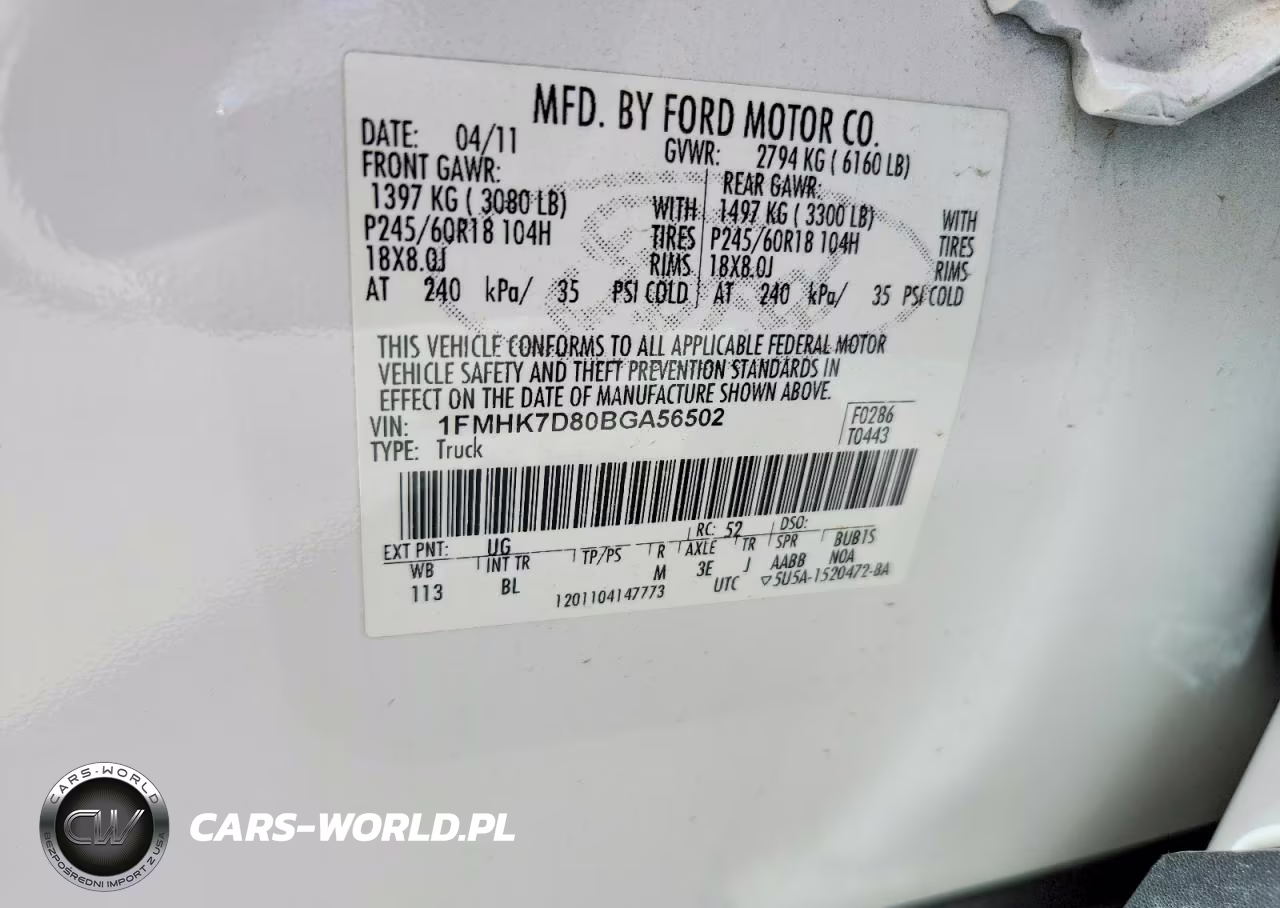 2011 Ford Explorer Xlt VIN:1FMHK7D80BGA56502 - 13