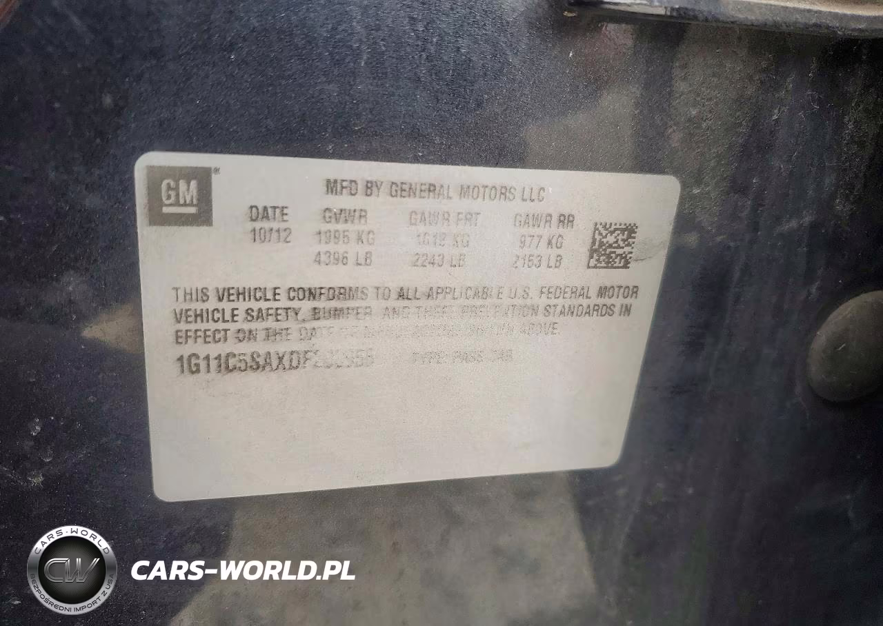 2013 Chevrolet Malibu 1Lt VIN:1G11C5SAXDF200958 - 12