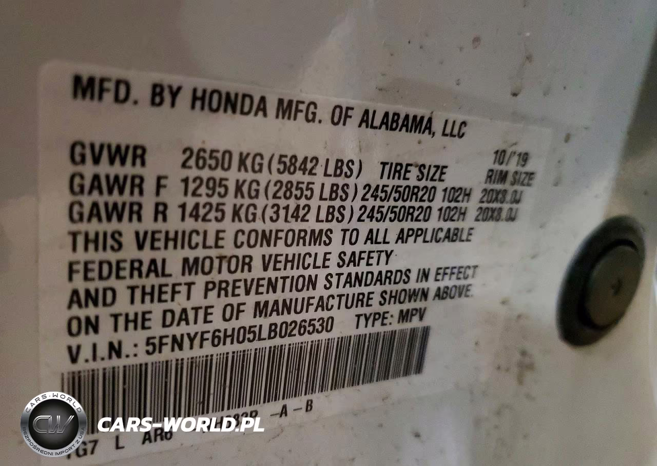 2020 Honda Pilot Elite VIN:5FNYF6H05LB026530 - 13