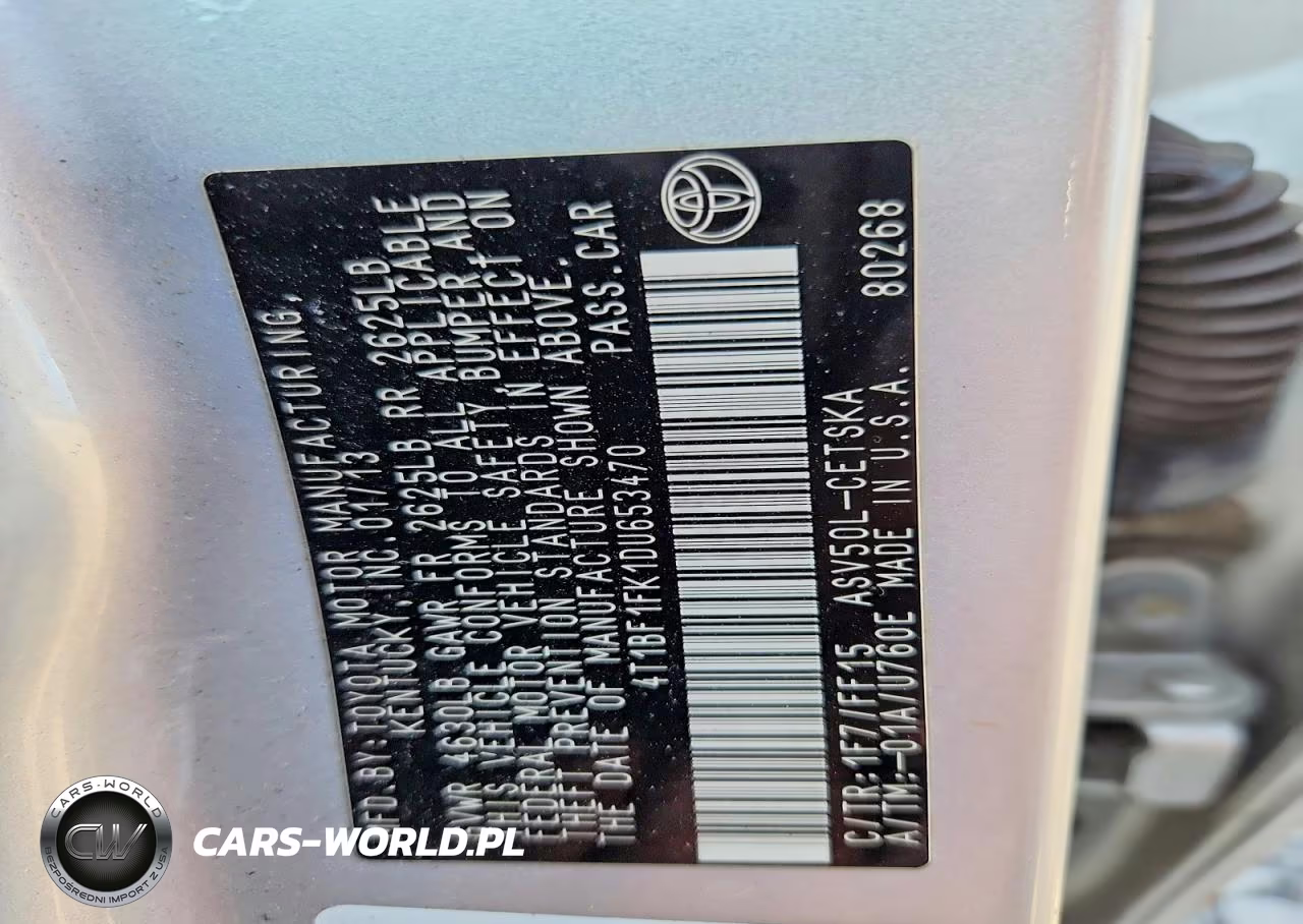 2013 Toyota Camry Se VIN:4T1BF1FK1DU653470 - 12