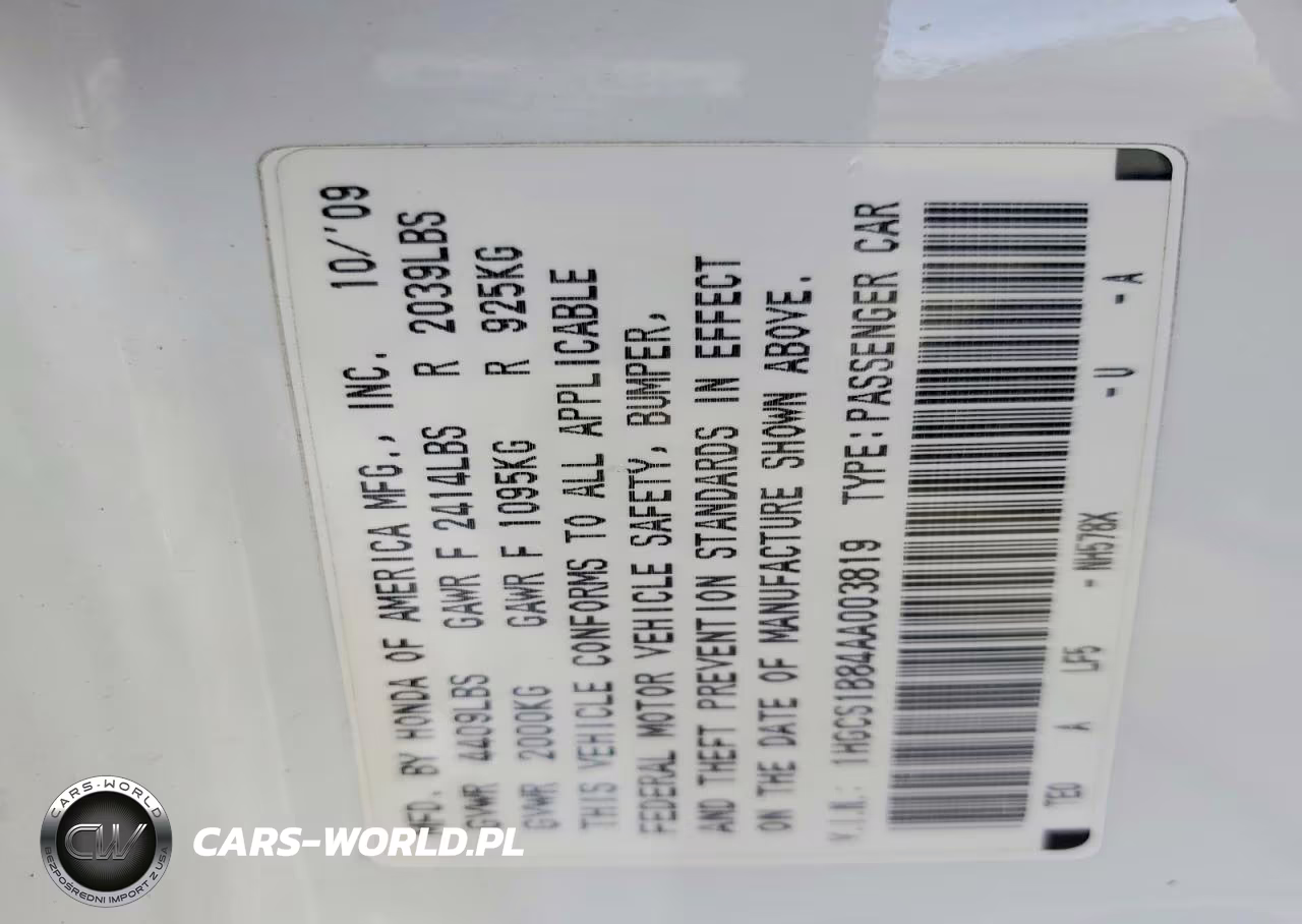 2010 Honda Accord Exl VIN:1HGCS1B84AA003819 - 12