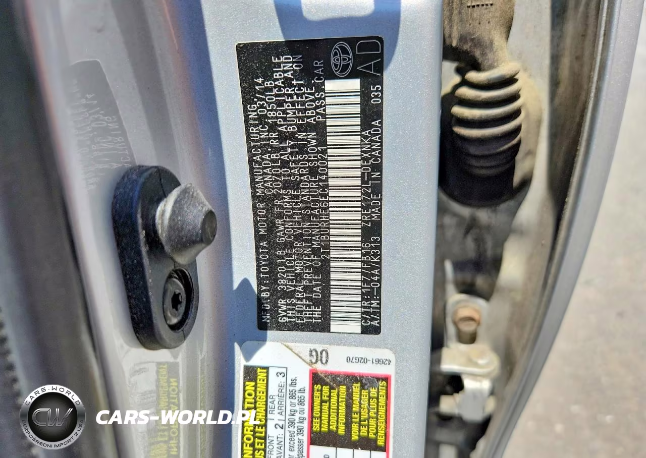 2014 Toyota Corolla Le VIN:2T1BURHE6EC140021 - 12