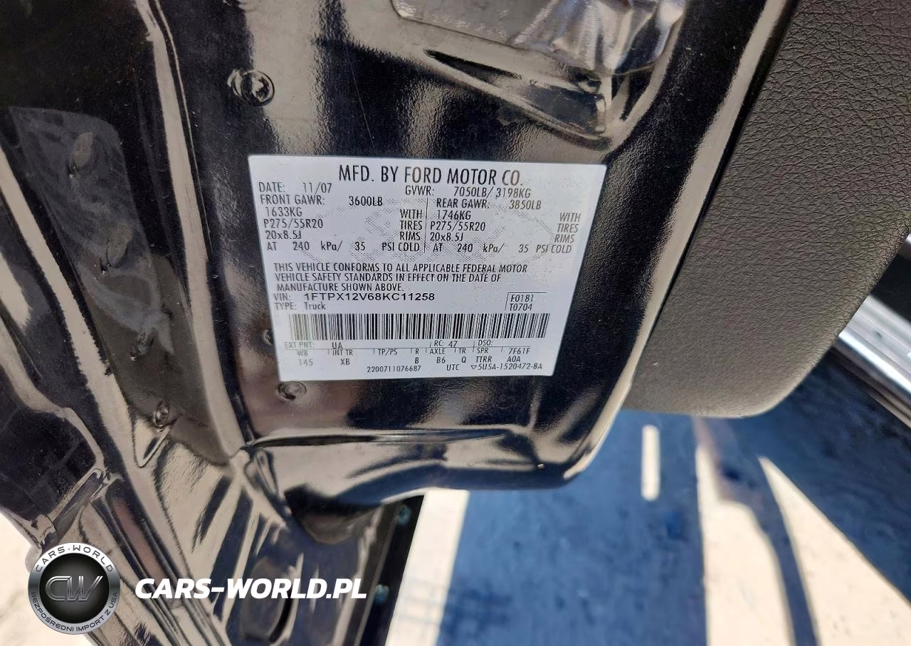 2008 Ford F150 VIN:1FTPX12V68KC11258 - 13
