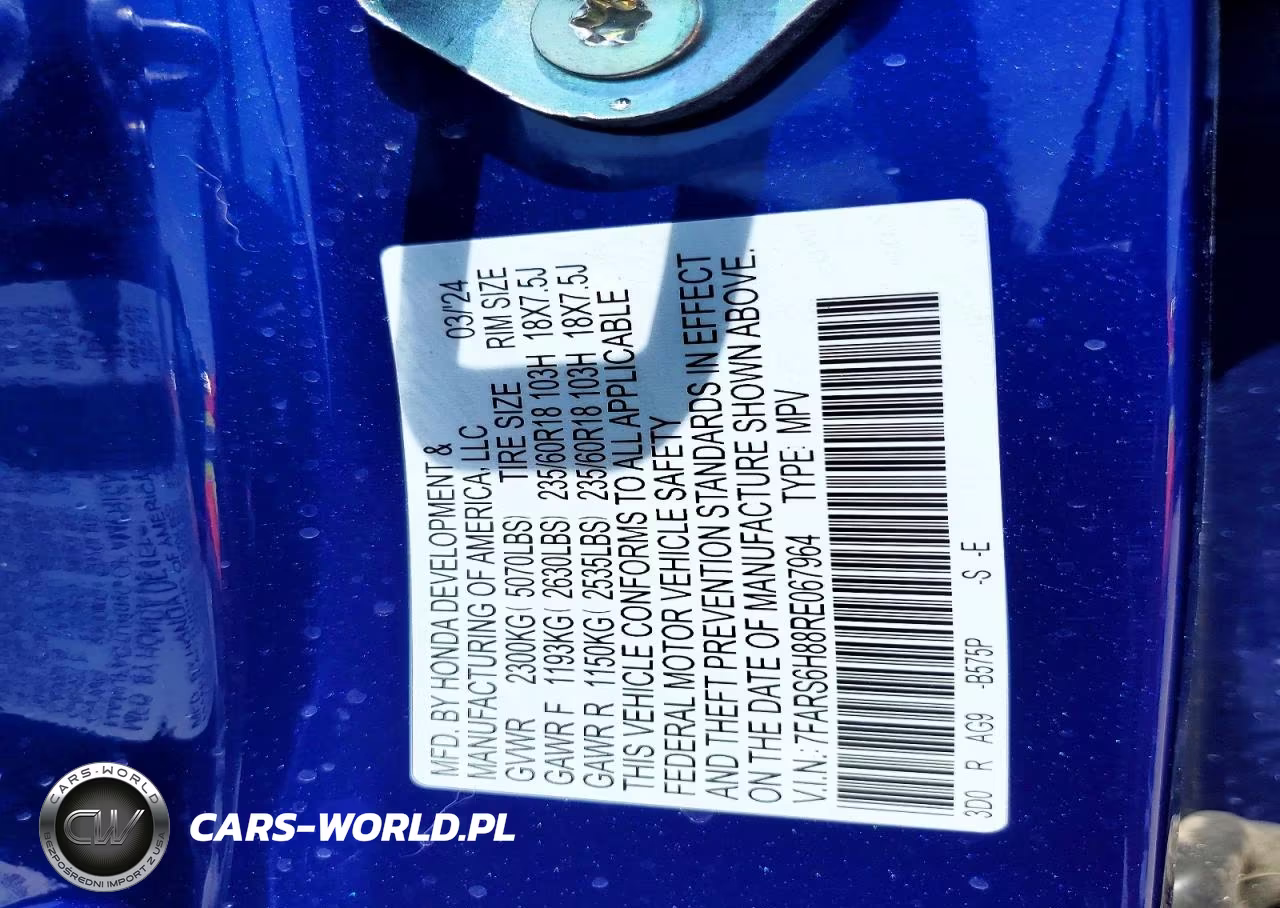 2024 Honda Cr-V Sport-L VIN:7FARS6H88RE067964 - 13