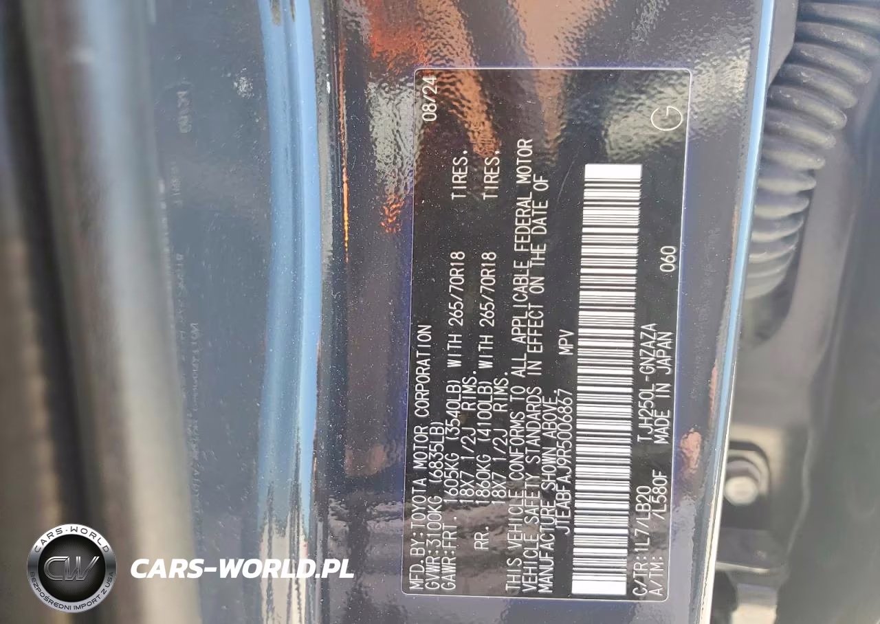 2024 Toyota Land Cruiser Base VIN:JTEABFAJ9R5006867 - 13