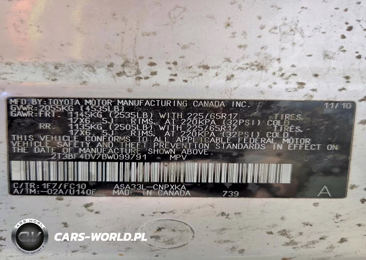 2011 Toyota Rav4 Base VIN:2T3BF4DV7BW099791 - 12