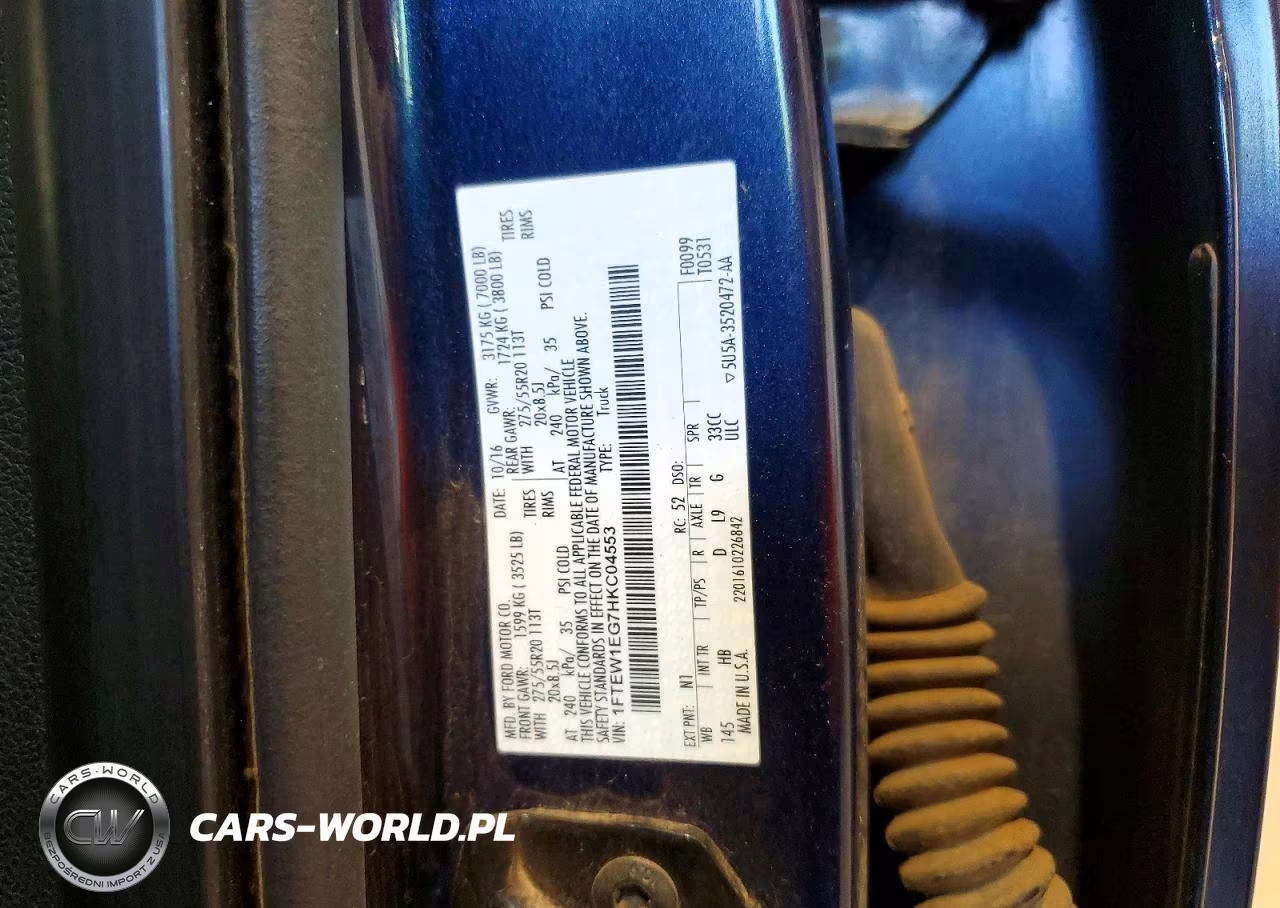 2017 Ford F150 Supercrew VIN:1FTEW1EG7HKC04553 - 12