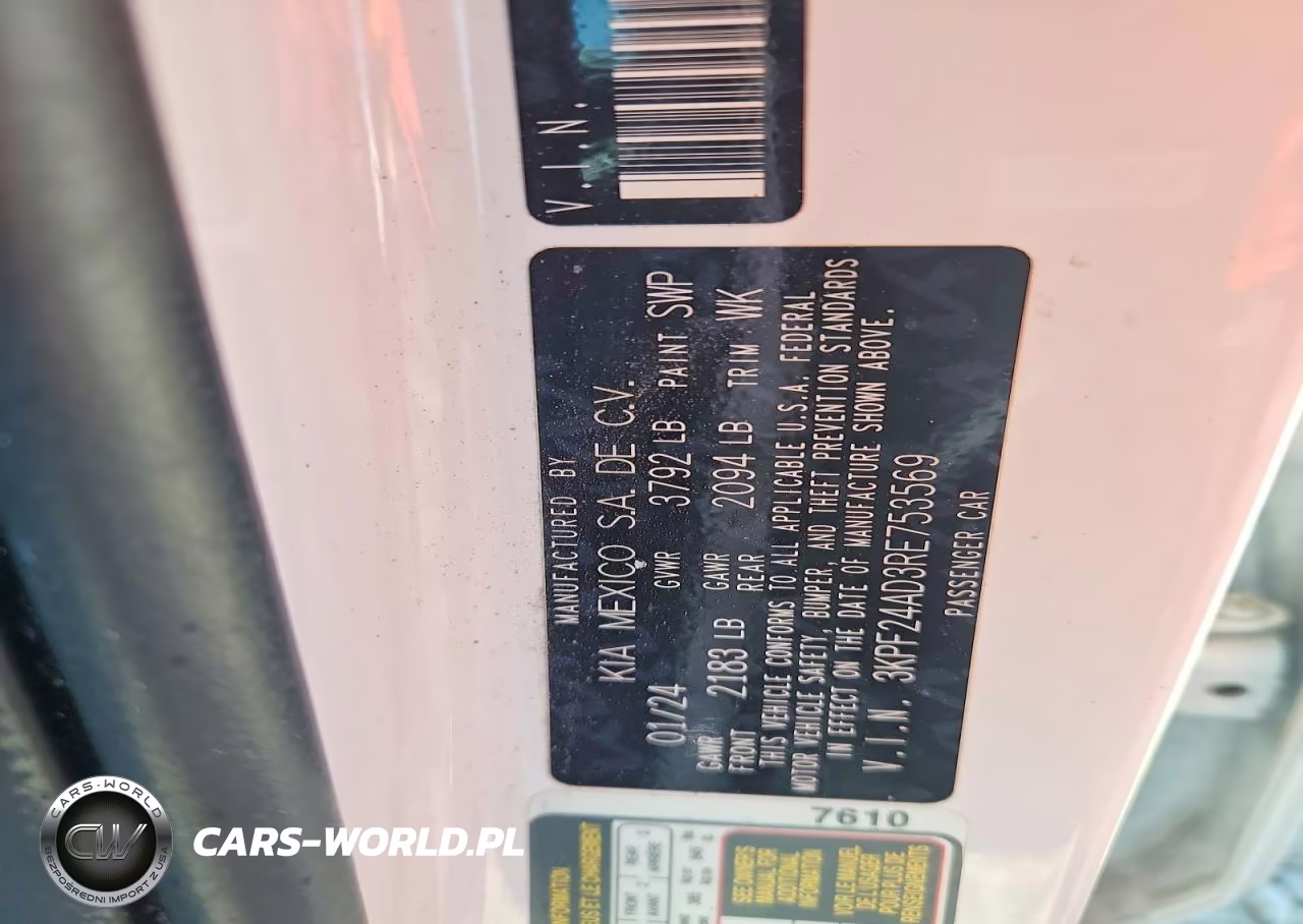2024 Kia Forte Lxs VIN:3KPF24AD3RE753569 - 12
