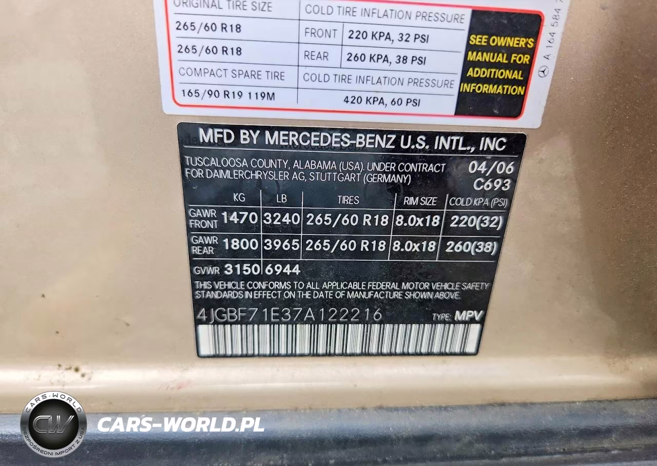 2007 Mercedes-Benz Gl 450 4Matic VIN:4JGBF71E37A122216 - 13