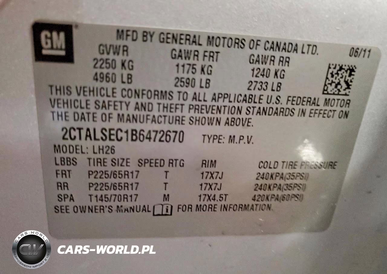 2011 GMC Terrain Sle VIN:2CTALSEC1B6472670 - 13
