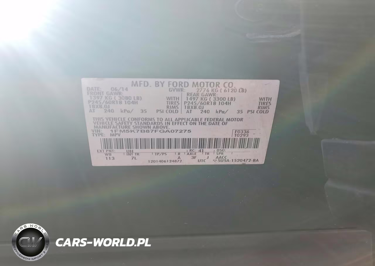 2015 Ford Explorer VIN:1FM5K7B87FGA07275 - 13