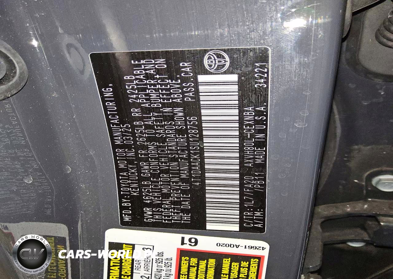 2025 Toyota Camry Le VIN:4T1DAACK1SU128756 - 13