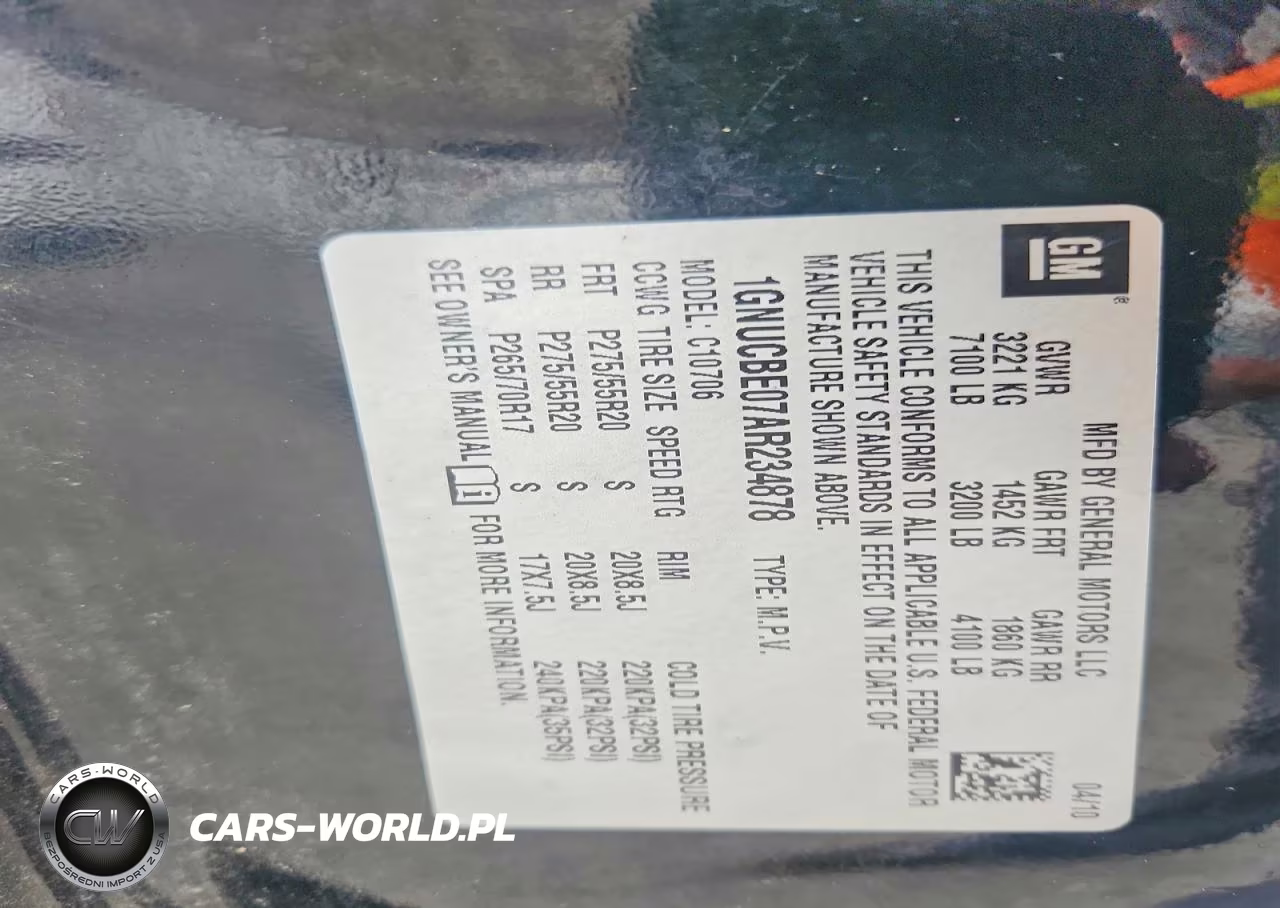 2010 Chevrolet Tahoe C1500 Lt VIN:1GNUCBE07AR234878 - 13