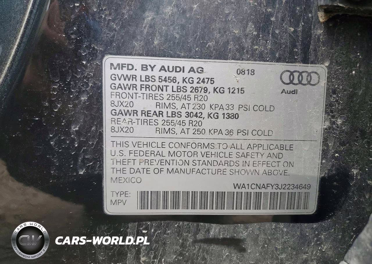 2018 Audi Q5 Prestige VIN:WA1CNAFY3J2234649 - 13