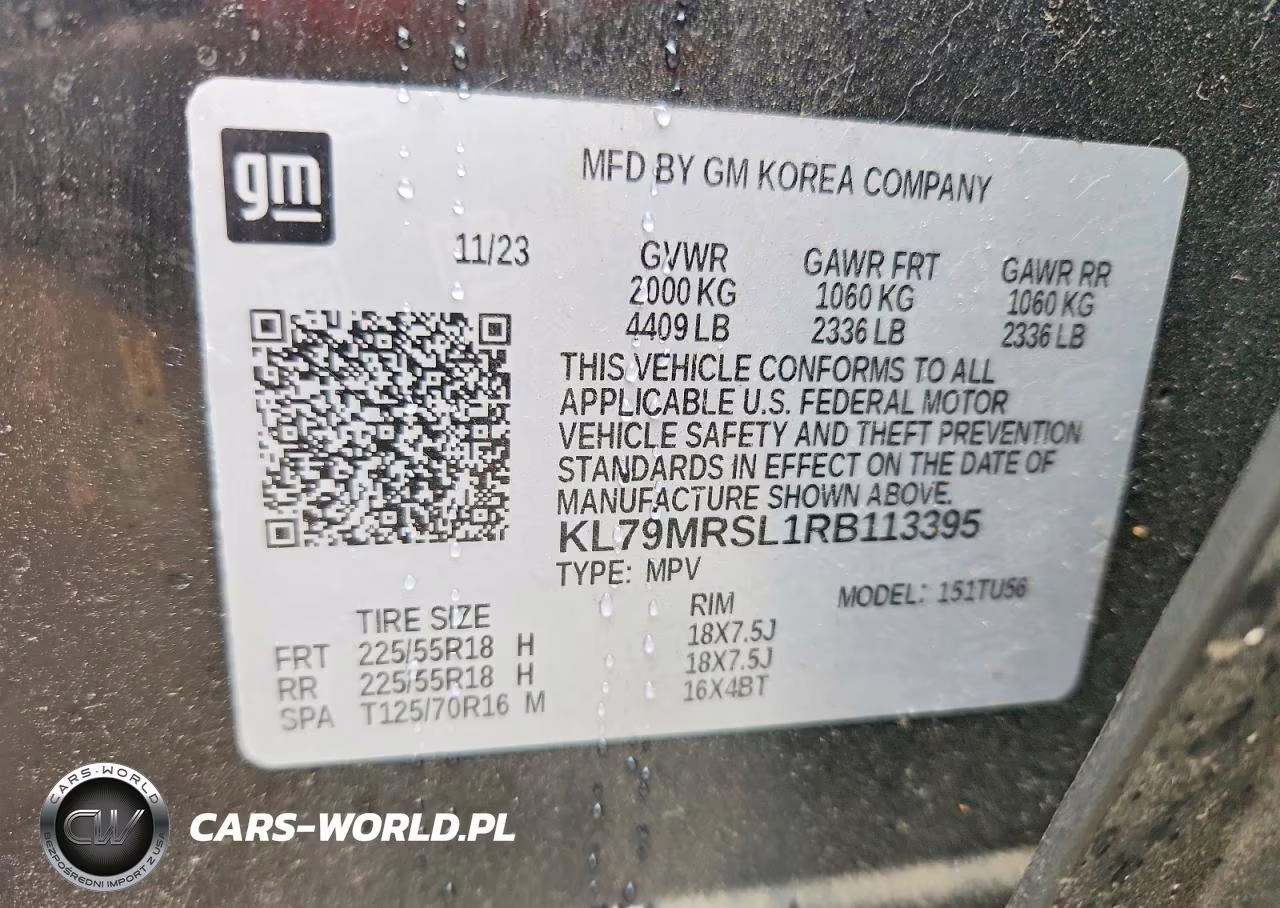 2024 Chevrolet Trailblazer Lt VIN:KL79MRSL1RB113395 - 12
