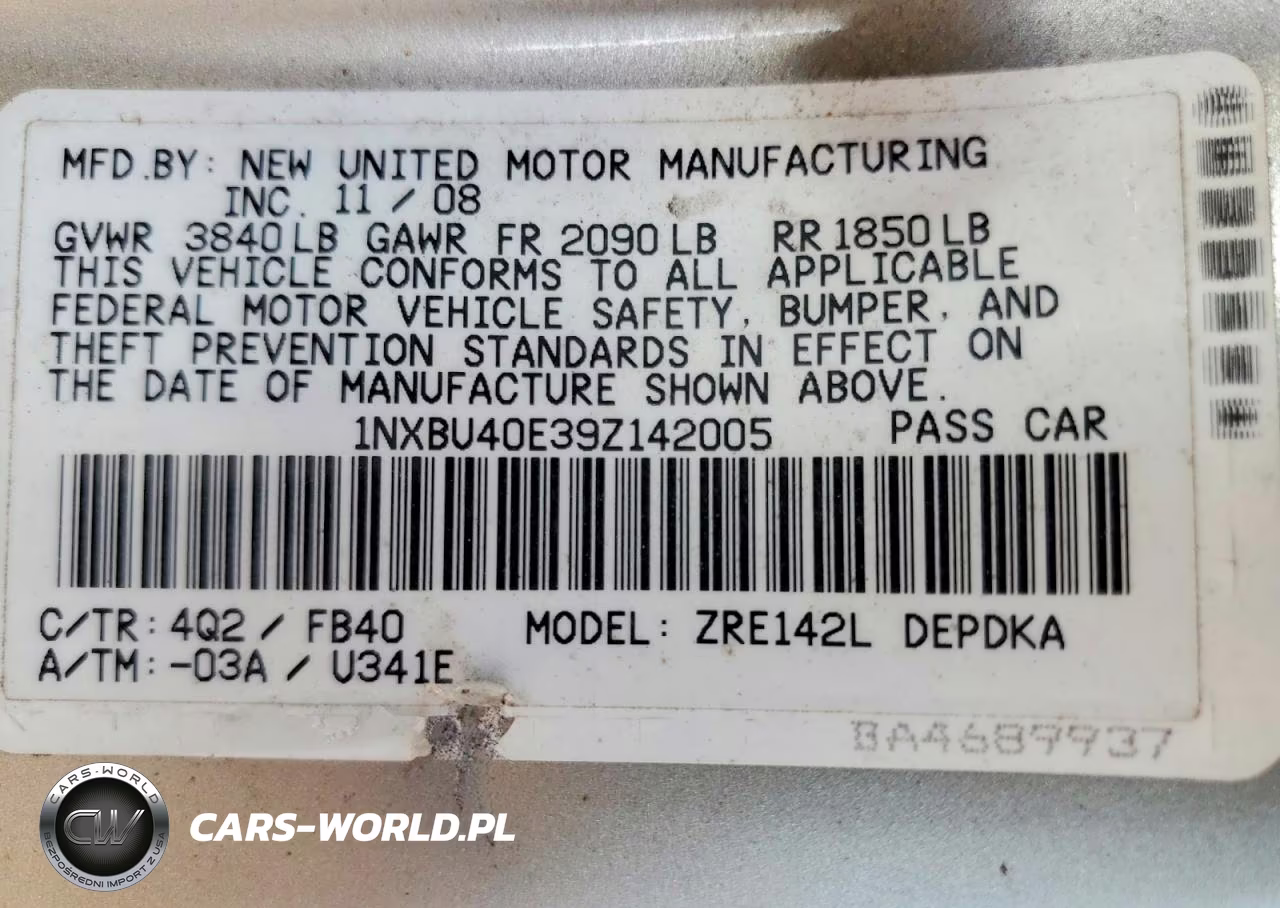 2009 Toyota Corolla Base VIN:1NXBU40E39Z142005 - 12