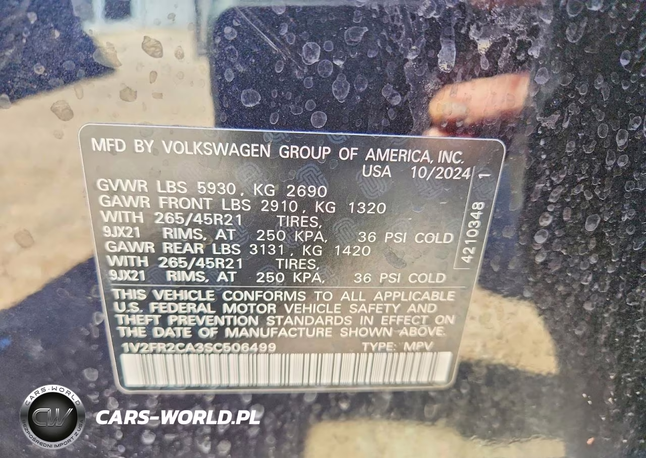 2025 Volkswagen Atlas Sel Premium R-Line VIN:1V2FR2CA3SC506499 - 13