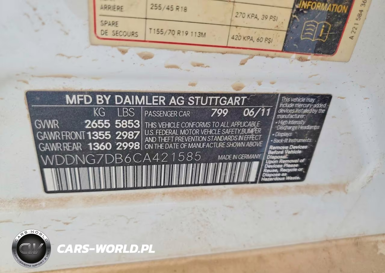 2012 Mercedes-Benz S 550 VIN:WDDNG7DB6CA421585 - 12