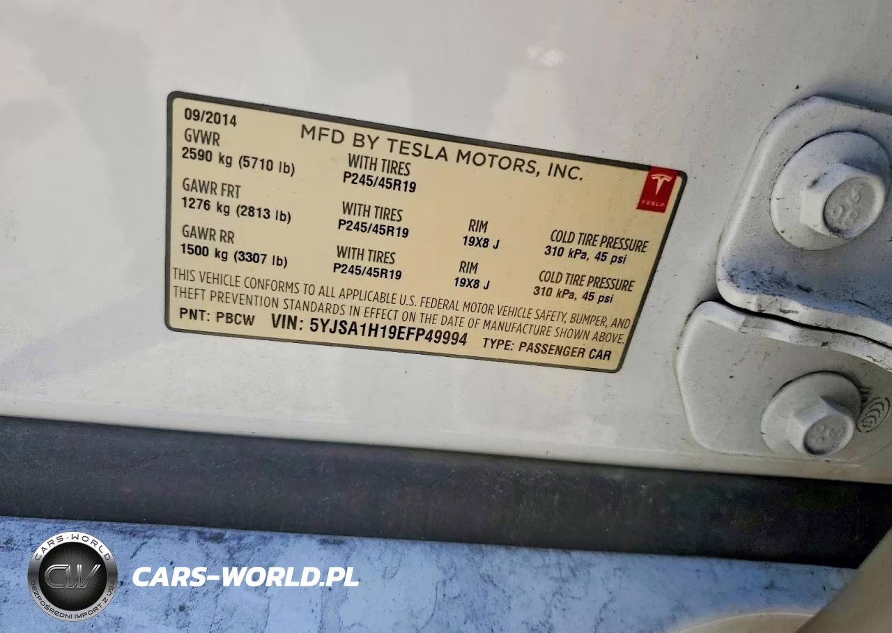 2014 Tesla Model S VIN:5YJSA1H19EFP49994 - 12