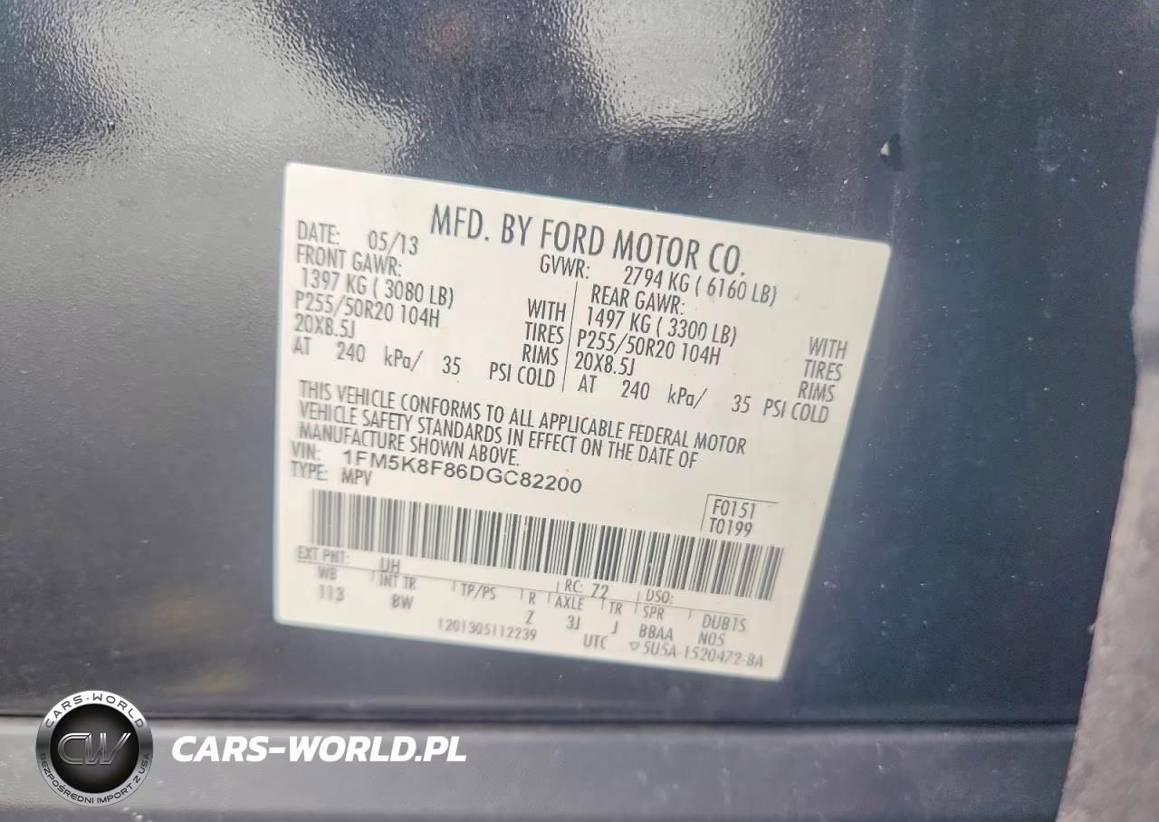 2013 Ford Explorer VIN:1FM5K8F86DGC82200 - 13