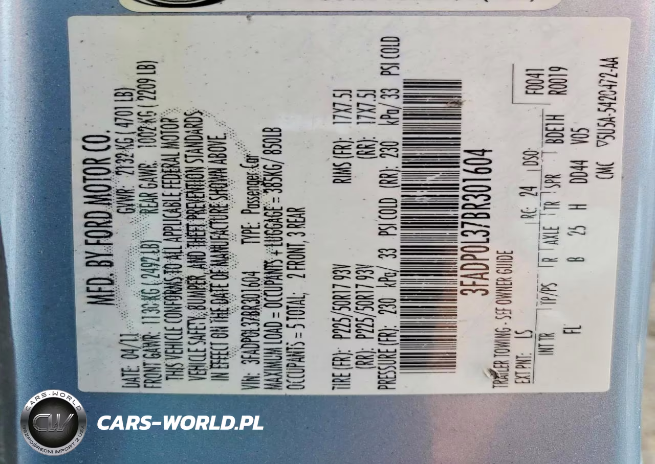 2011 Ford Fusion Hybrid VIN:3FADP0L37BR301604 - 12