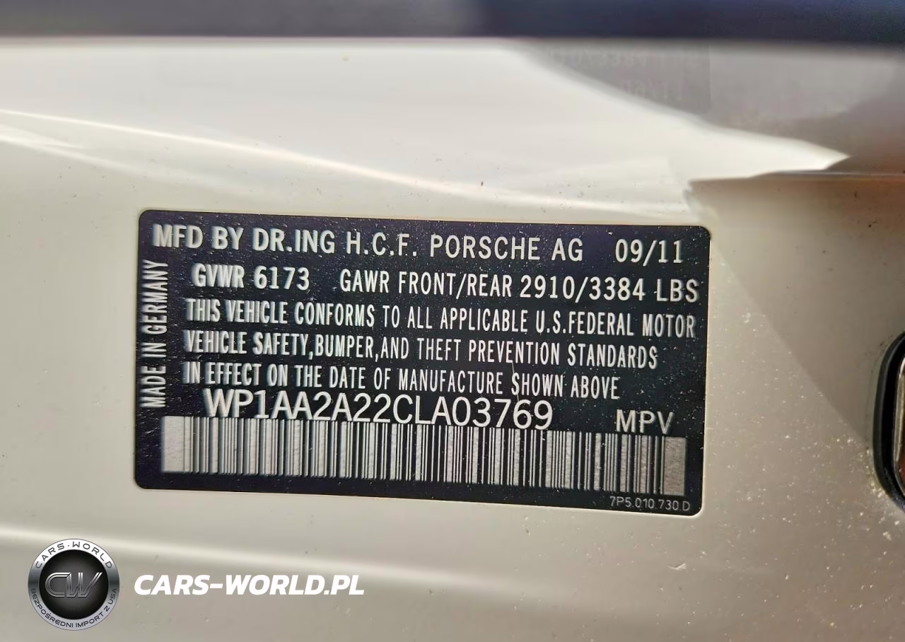 2012 Porsche Cayenne VIN:WP1AA2A22CLA03769 - 13
