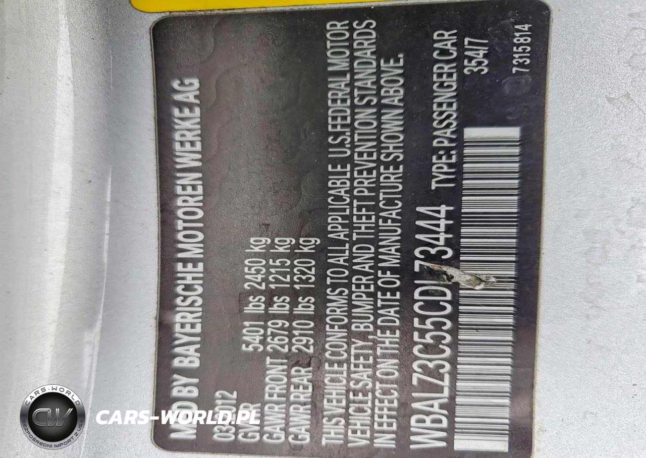 2012 BMW 650 I VIN:WBALZ3C55CDL73444 - 12