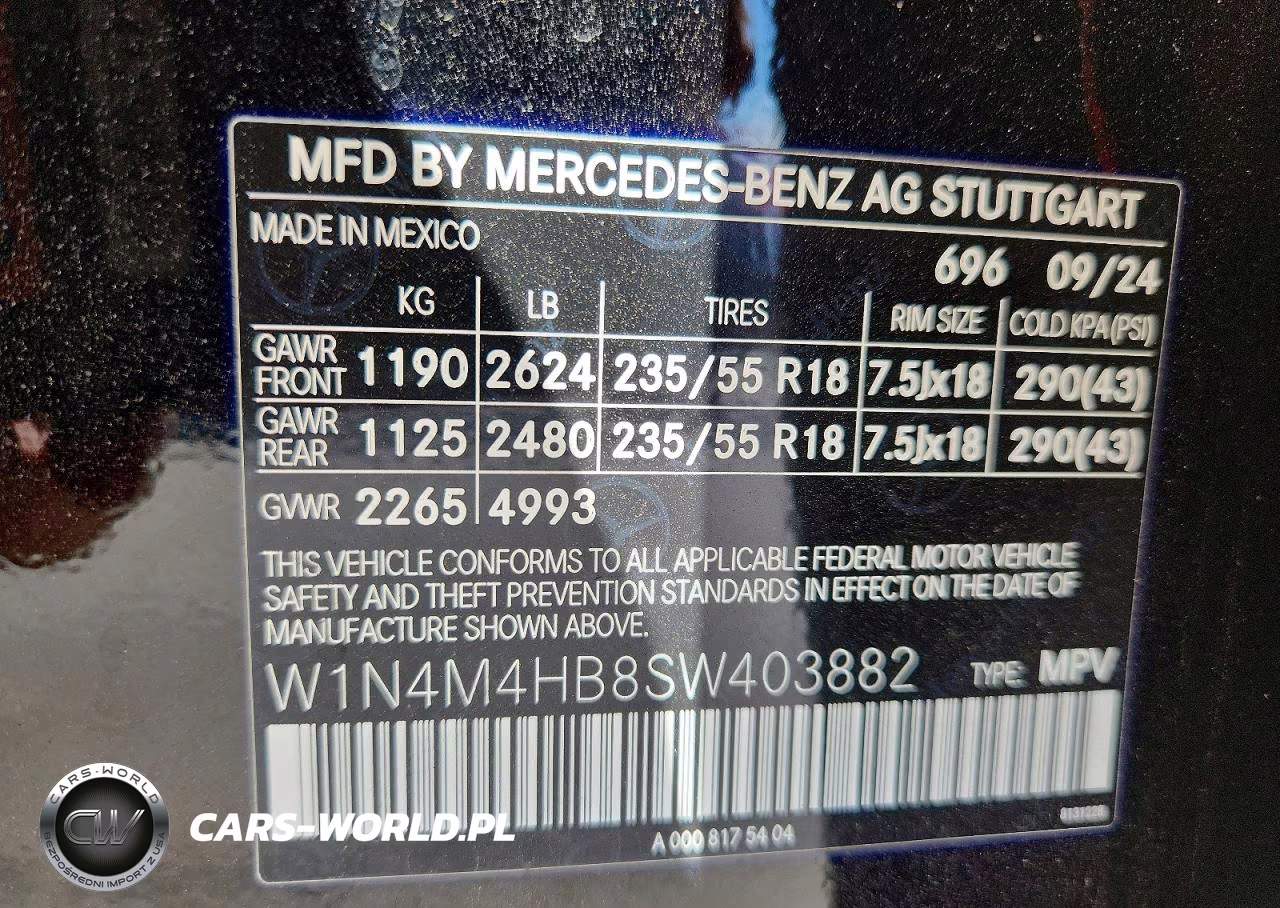 2025 Mercedes-Benz Glb 250 4Matic VIN:W1N4M4HB8SW403882 - 12